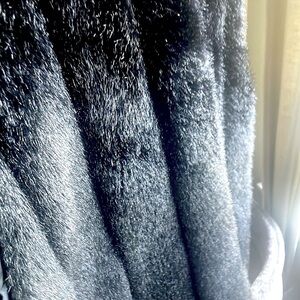 Black Fur lady’s Fashionable Winter/Rainy season reversible Vest.